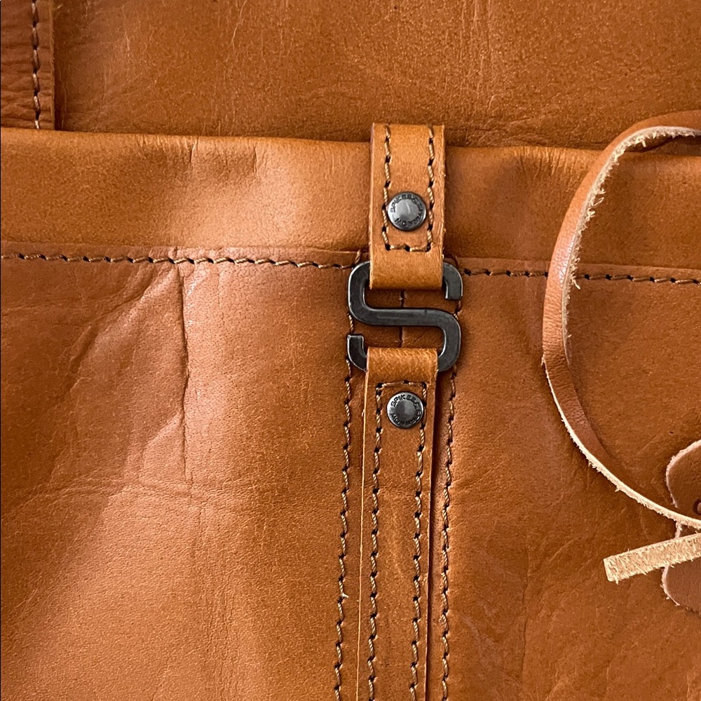 Spikes & Sparrow- Genuine Leather Tan shoulder Bag - - Picture 3 of 11